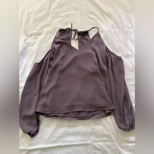 Light purple top with cut off sleeves